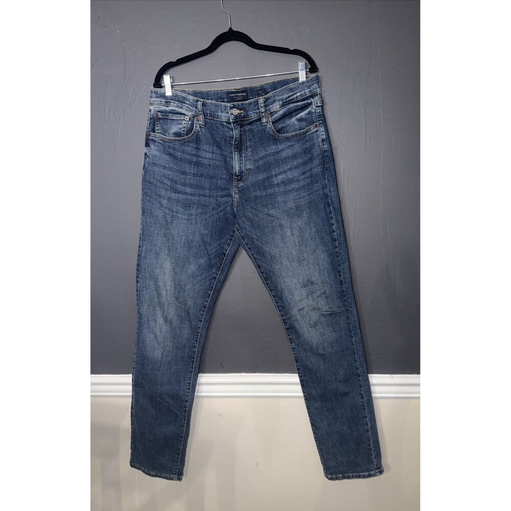Lucky Brand 412 Athletic Slim Mens Jeans Blue Denim 34x34 Medium Wash